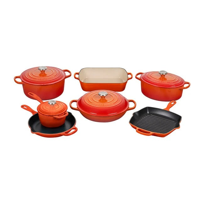 Signature Enameled Cast Iron 11-Piece Ultimate Cookware Set