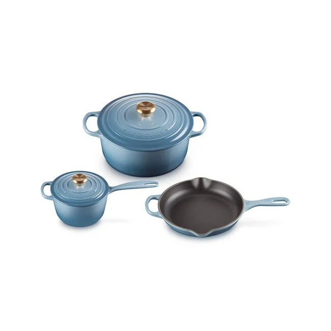 Signature Enameled Cast Iron 5-Piece Cookware Set