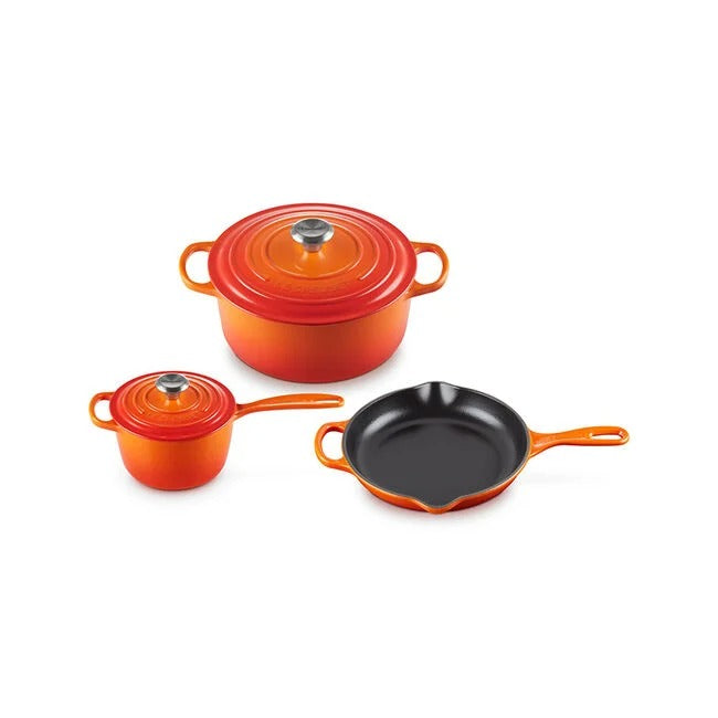 Signature Enameled Cast Iron 5-Piece Cookware Set