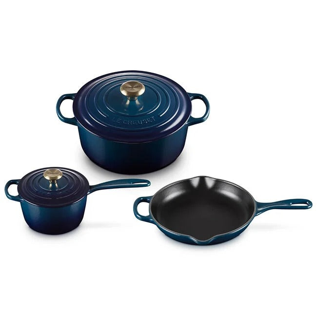 Signature Enameled Cast Iron 5-Piece Cookware Set