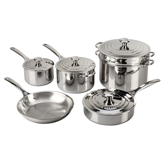 Signature Stainless Steel 10-Piece Cookware Set