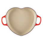 Shallow Heart Cocotte with Light Gold Heart Knob